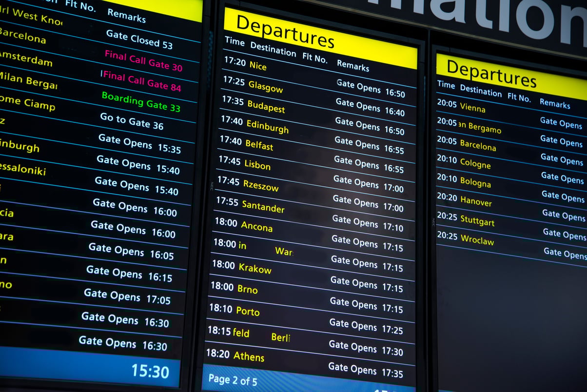 Airport - Flight panels.